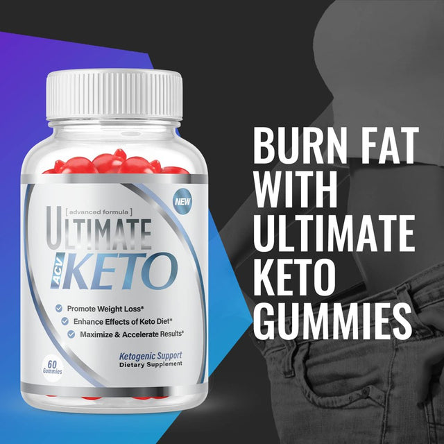 (1 Pack) Ultimate Keto ACV Gummies - Supplement for Weight Loss - Energy & Focus Boosting Dietary Supplements for Weight Management & Metabolism - Fat Burn - 60 Gummies