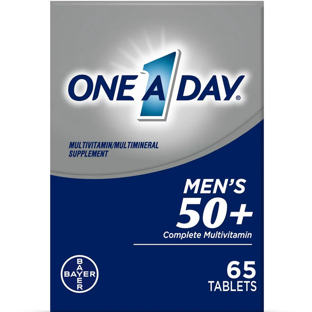 One a Day Men'S 50+ Multivitamin Tablets, Multivitamins for Men, 65 Ct