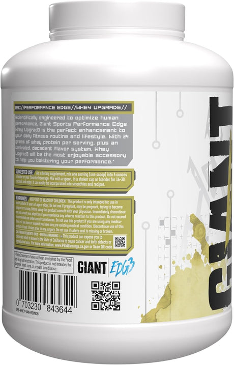 Giant Sports Performance Whey Ultra Premium Protein Powder | 100% Whey, 24G Protein per Serving, 5G Bcaas | Vanilla Ice Cream 5 Pound