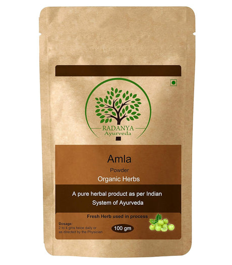 Amla Powder 100 Gram - Indian Pure Natural Essential Organic Herbal Supplement Powder - Pack of 1