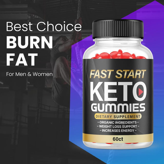 (3 Pack) Fast Start Keto ACV Gummies - Supplement for Weight Loss - Energy & Focus Boosting Dietary Supplements for Weight Management & Metabolism - Fat Burn - 180 Gummies