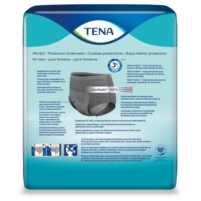 Tena Proskin Incontinence Underwear for Men, Maximum, L, 72 Ct