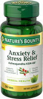 Nature’S Bounty Anxiety & Stress Relief Supplement, Ashwagandha KSM 66 , 50 Ct