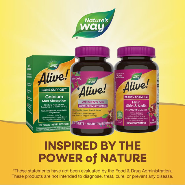 Nature'S Way Alive! Women'S 50+ Complete Multivitamin Tablets, B-Vitamins, 110 Count