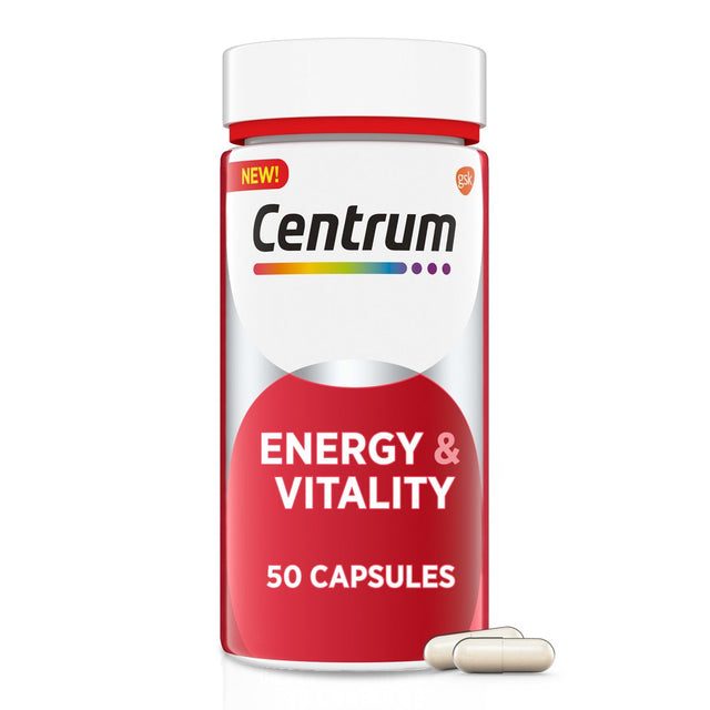 Centrum Energy & Vitality Dietary Supplement, with Coq10, Maca Root and Ginseng - 50 Ct