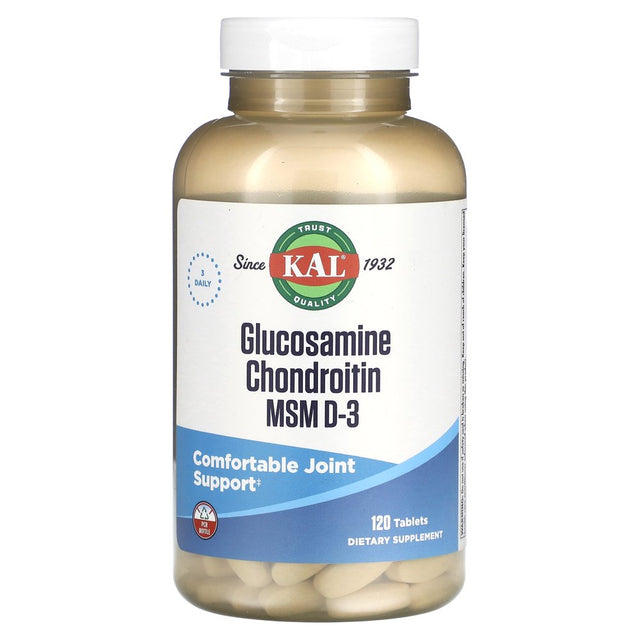 Kal - Glucosamine Chondroitin MSM D3 - 120 Tablets