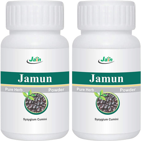 Jain'S Jamun Seed Powder - 100 GMS (2 Bottles) - Indian Ayurveda'S Pure Natural Herbal Supplement Powder