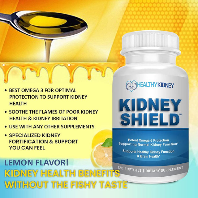 Healthy Kidney Kidney Shield: Kidney Detox Supplement plus Vitamins, Supports Kidney Health, 120 Ct.