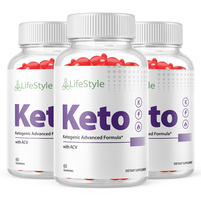 (3 Pack) Lifestyle Keto ACV Gummies - Supplement for Weight Loss - Energy & Focus Boosting Dietary Supplements for Weight Management & Metabolism - Fat Burn - 180 Gummies