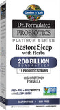 Garden of Life Dr. Formulated Probiotics Platinum Series Restore Sleep with Herbs 200 Billion CFU Guaranteed for Digestion, Immune Support, Restful Sleep, 28 Capsules *EN