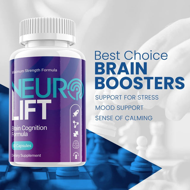 (2 Pack) Neuro Lift - Nootropic Memory Booster Dietary Supplement for Focus, Memory, Clarity, & Energy - Advanced Cognitive Formula for Maximum Strength - 120 Capsules