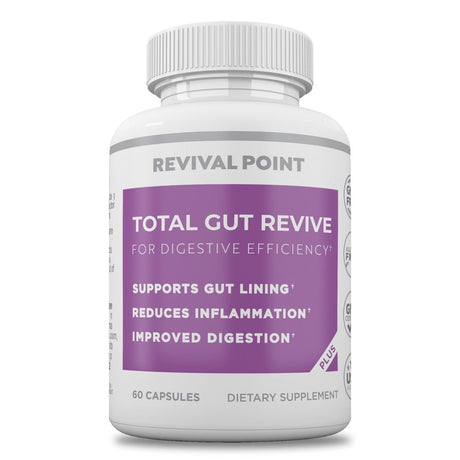 Total Gut Revive Advanced Gut, Leaky Gut Repair & Digestive Health Supplement by Revival Point 60 Capsules