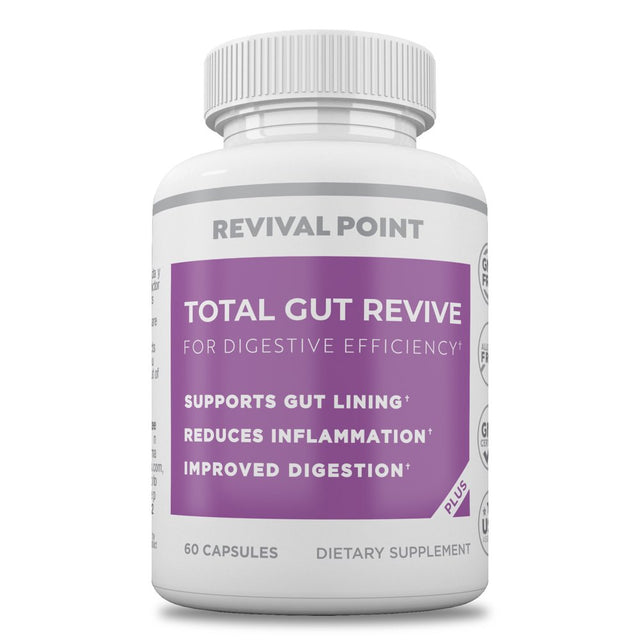 Total Gut Revive Advanced Gut, Leaky Gut Repair & Digestive Health Supplement by Revival Point 60 Capsules