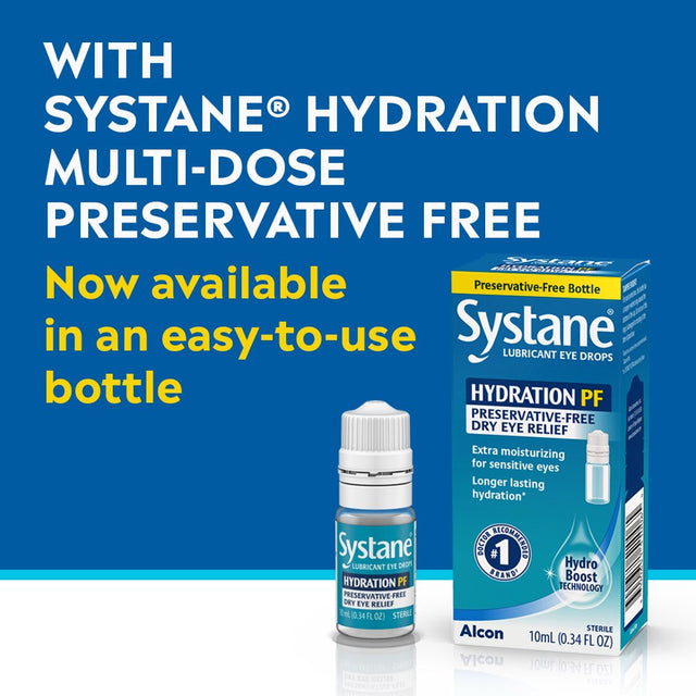 Systane Hydration Preservative Free Dry Eye Care Eye Drops, 10 Ml