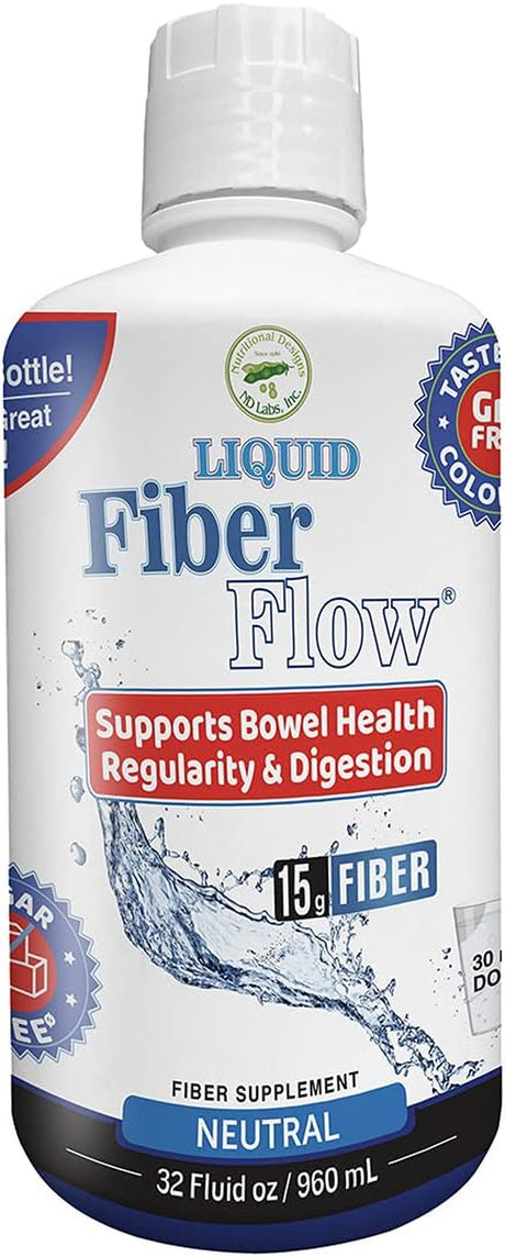 Liquid Fiber for Kids - Kids Fiber Supplement, Sugar-Free Prebiotic Fiber Supplement, Fiber Drink Mix, Natural Bowel Regularity Drink for Healthy Intestinal Balance, Nutritional Designs, 32 Oz