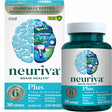 NEURIVA plus Brain Supplement for Memory, Focus & Concentration + Cognative Function with Vitamins B6 & B12 and Clinically Tested Nootropics Phosphatidylserine and Neurofactor, 30Ct Capsules