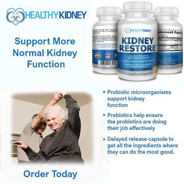 Healthy Kidney Kidney Restore: Kidney Detox Supplement plus Vitamins, for Normal Nutrition, Function & Health, 3 Pack