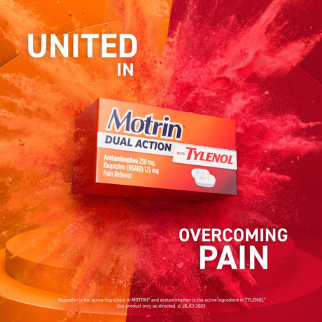 Motrin Dual Action with Tylenol, Ibuprofen & Acetaminophen, 120Ct