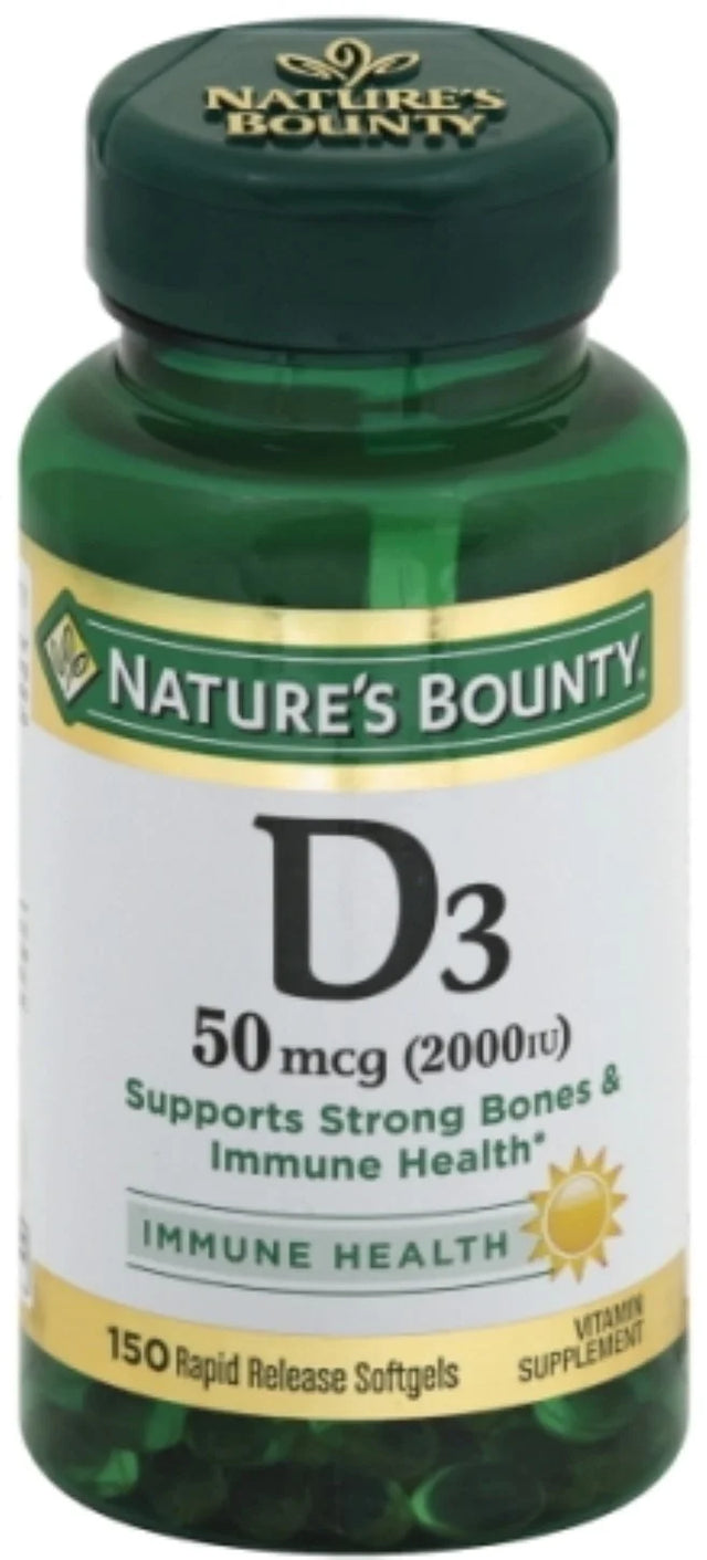 Nature'S Bounty Vitamin D3 2000 IU Softgels 150 Ea (Pack of 2)