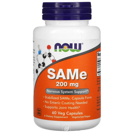 NOW SAM-E 200MG 60 VCAPS, Pack of 2