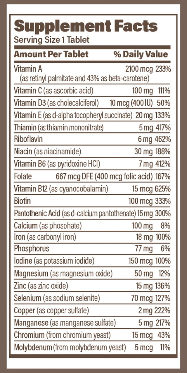 Endurance Products ENDUR -VM with Iron, Daily Multi-Vitamin for Women - Vitamins A, C, D, E, B12, Calcium & Zinc for Immune Health Support & More - 150 Tablets