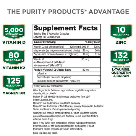 Purity Products Dr. Cannell'S Advanced Vitamin D Veggie Caps, 5,000 IU, 60 Ct