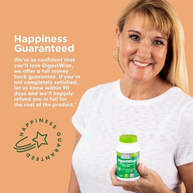 Digestwise by Naturenetics Digestive Enzymes - 1 before Each Meal See How Good You Feel - 10 Enzymes - Proteolytic - Vegan - Gluten-Free - with Lipase Lactase Amylase Protease