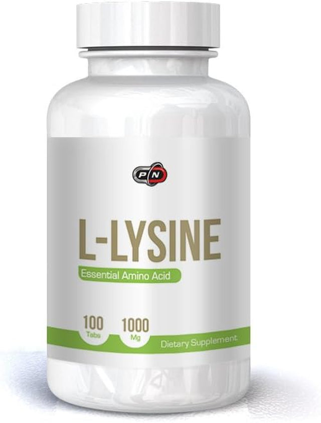 Pure Nutrition L LYSINE HCL 1000Mg Free Form Essential Amino Acid Capsules|Lip Care Supplement Collagen Elastin Production Synthesis|Skin Tissue Care|Immune System Support|100 Tablets|Vegan