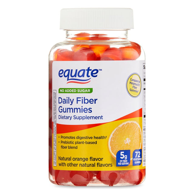 Equate Daily Fiber Supplement Gummies, 5 Mg, 72 Count