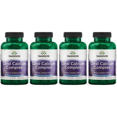 Swanson Coral Calcium Complex 90 Caps 4 Pack