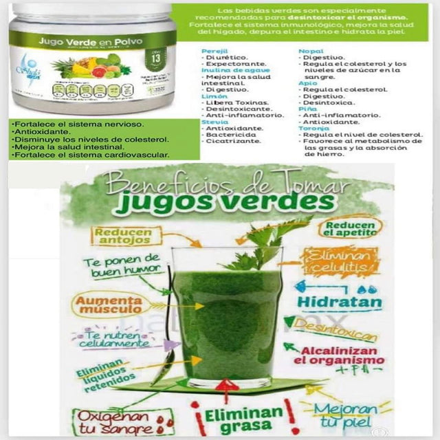 Green Juice Powder: Detoxifies and Rejuvenates Your Body - Cleanses, Alkalizes, Strengthens Immunity, Improves Liver Health and Moisturizes the Skin