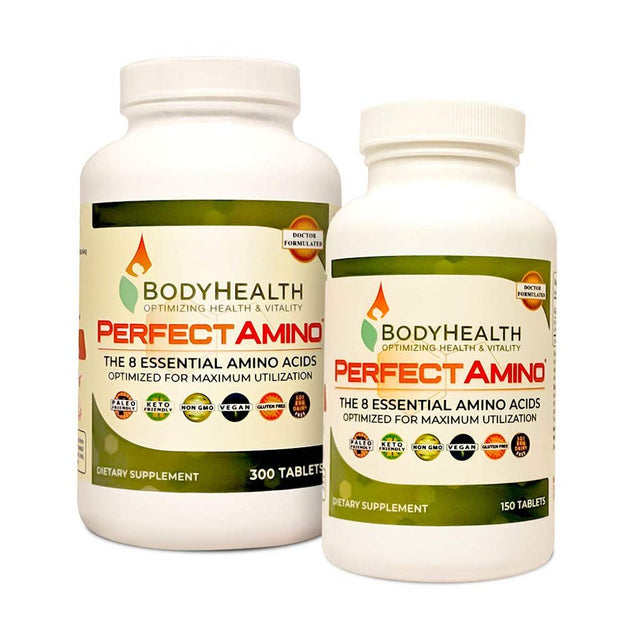 Bodyhealth Perfectamino Tablets (150Ct), All 8 Essential Amino Acids with Bcaas