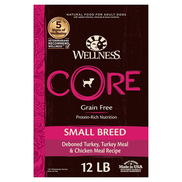 Wellness CORE Natural Grain Free Dry Dog Food, Small Breed, 12-Pound Bag