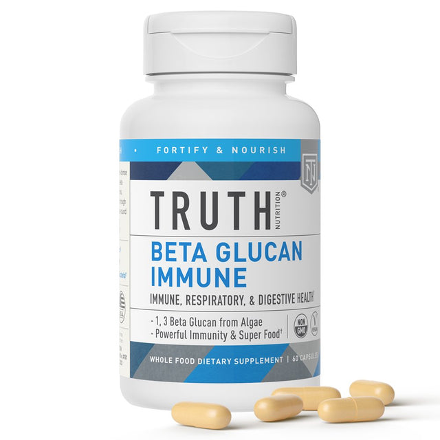 Beta Glucan Immune - Immune Support - Immune Booster, Clinically Studied - Yeast Free, Vegan, Non-Gmo (60 Servings)