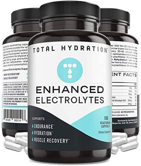 Electrolyte Capsules (100Ct) Low Carb Natural Replacement Rehydration Salts with Magnesium, Zinc, Calcium, Sodium, Support for Keto, Electrolyte Salts