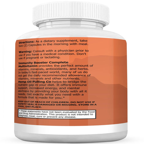 Immune Support Immunity Booster Supplement & Immunity Support with Echinacea, Vitamin C, Manganese & Zinc - 3Pack