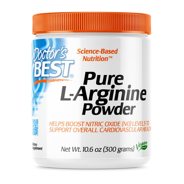 Doctor'S Best L-Arginine Powder, Non-Gmo, Vegan, Gluten Free, Soy Free, Helps Promote Muscle Growth, 300 Grams