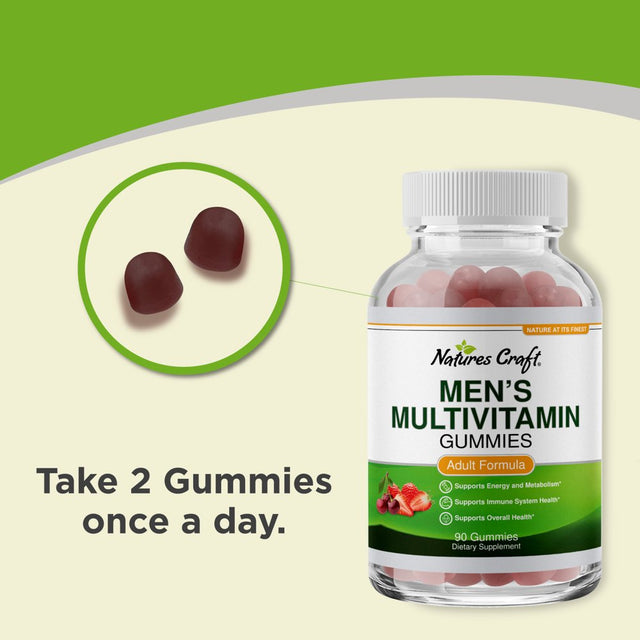 Mens Multivitamin Gummies for Adults and Natural Multivitamin Immune Support Gummies - 90 Gummies