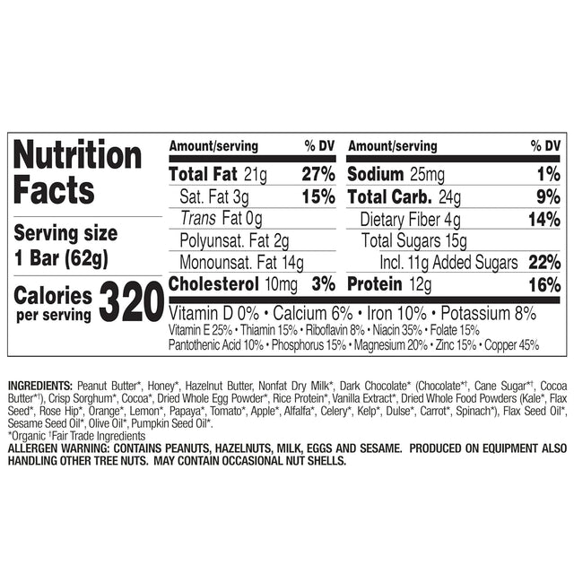 Perfect Bar Chocolate Hazelnut Crisp Protein Bar, High Protein, Gluten Free, Soy Free, Non GMO, No Sugar Alcohols, 2.3 Ounce Bars, 8 Count