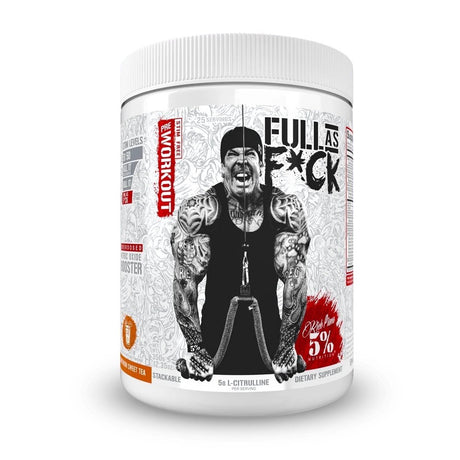 5% Nutrition Rich Piana Fasf Overdosed Nitric Oxide Booster, Stim-Free Pump Pre-Workout | Massive Pumps, Strength Gains & Endurance | L-Citrulline, Nitrosigine, Danshen | 13.23 Oz (Southern Sweet Tea)