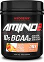 Myogenix Amino Acids BCAA Powder Supplement Amino2 Pre Workout Powder, Bcaas Amino Acids Supplement, Amino Energy Powder for Maximum Pump, Zero Sugar, Zero Calories & Zero Fillers (Fuzzy Peach)