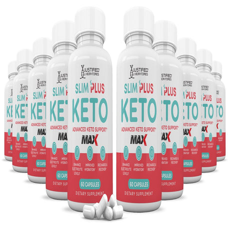 (10 Pack) Slim plus Keto ACV MAX Pills 1675Mg Alternative to Gummies Dietary Supplement 600 Capsules