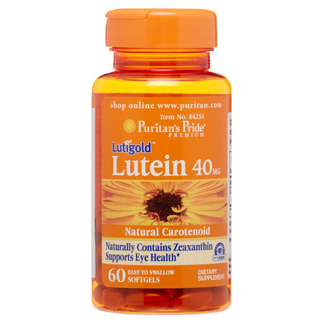 Puritans Pride Lutein 40 Mg with Zeaxanthin,60 Softgels, 60 Count