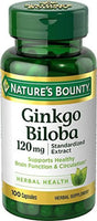 Nature'S Bounty Ginkgo Biloba Pills and Herbal Supplement, Supports Brain Function and Mental Alertness, 120Mg, 100 Capsules