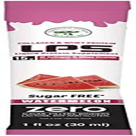 Nutritional Designs LPS Liquid Collagen & Whey Protein Supplement - Non-Gmo Drink, Sugar-Free - Promotes Healthy Skin & Hair for Men & Women, Watermelon, Single Serve (25 Packets)