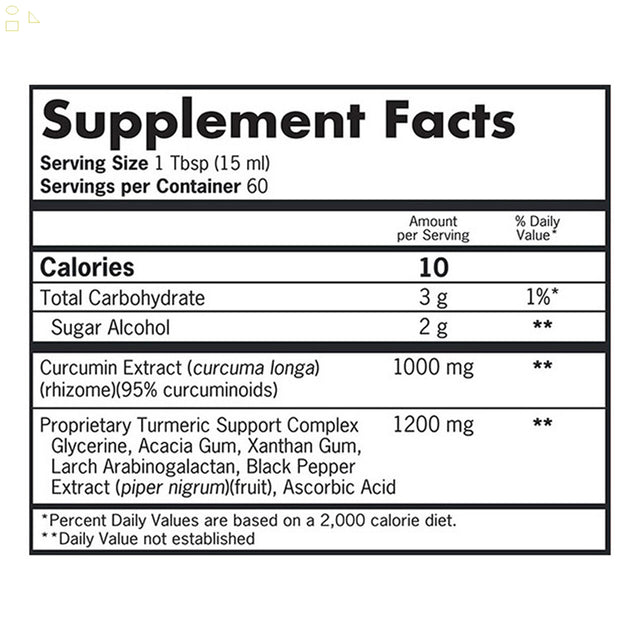 Qunol Liquid Turmeric 1,000 Mg., 30.4 Ounces 1000 Mg . Curcumin 95% Curcuminoids