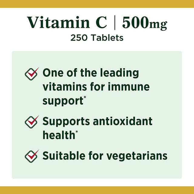 Nature'S Bounty Vitamin C 500 Mg, 250 Tablets (Pack of 2)