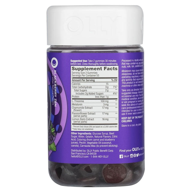 Olly Restful Sleep Gummies, Blackberry (110 Ct.)