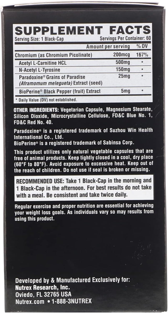 Weight Loss Pills for Women and Men | Nutrex Lipo-6 Non Stimulant Fat Burner, Appetite Suppressant and Metabolism Booster for Weight Loss Supplement | 60 Caffeine Free Diet Pills