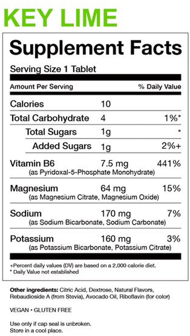 Ksptabs Kidney Health Supplement to Combat Calcium Oxalate Crystal Formation - Key Lime - Box of 8 Tubes